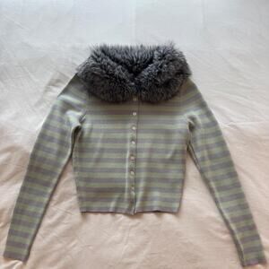 Niihai green and gray striped